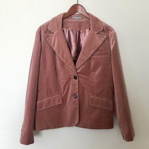 Ann Taylor Dusty Mauve Pink Velvet Blazer